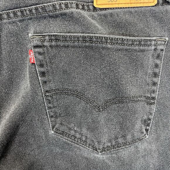 Levi’s 505 Men’s Jeans Black 38x34 Straight Leg Regular Fit Denim Pants - Picture 9 of 14